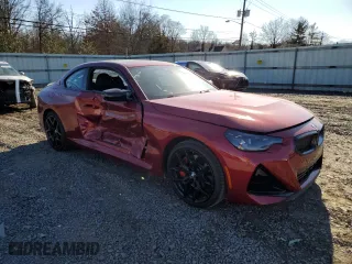 2025 BMW 2 Series M240i xDrive with VIN 3MW53CM00S8F06846, listed as a Copart auction lot 47293305 with 1,314 mi miles and Salvage Title. Bid and sale history available at carsss.com. Image 4.
