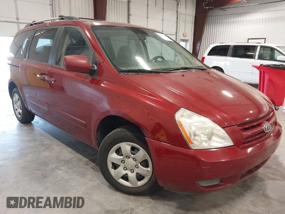 2010 Kia Sedona LX with VIN KNDMG4C35A6343380, listed as a IAAI auction lot 42042669 with 119,648 mi miles. Bid and sale history available at carsss.com. Image 1.