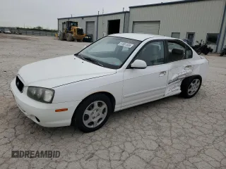 2001 Hyundai Elantra GLS with VIN KMHDN45D01U152730, listed as a Copart auction lot 51801335 with 64,625 mi miles and Salvage title. Bid and sale history available at DreamBid. Image 1.