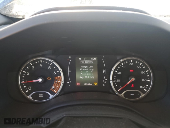 2023 Jeep Renegade Latitude with VIN ZACNJDB11PPP31764, listed as a Copart auction lot 88681705 with 12,593 mi miles and Salvage Title. Bid and sale history available at carsss.com. Image 9.
