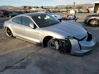 2021 Porsche Taycan 4S with VIN WP0AB2Y16MSA43990, listed as a Copart auction lot 81328264 with 43,190 mi miles and Salvage title. Bid and sale history available at DreamBid. Image 4.