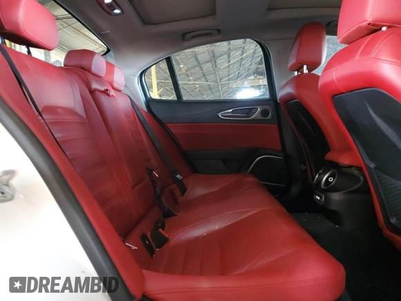 2019 Alfa Romeo Giulia Ti Sport with VIN ZARFAMBN7K7606337, listed as a Copart auction lot 62348415 with 43,709 mi miles and Salvage title. Bid and sale history available at DreamBid. Image 10.
