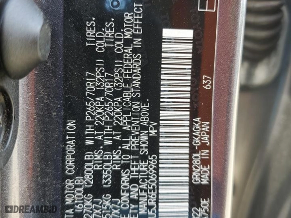 2014 Toyota 4Runner SR5 with VIN JTEZU5JR6E5069965, listed as a Copart auction lot 49981255 with 147,141 mi miles and Salvage Title. Bid and sale history available at carsss.com. Image 13.