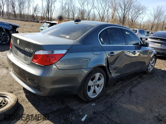 2006 BMW 5 Series 530xi with VIN WBANF73516CU19452, listed as a Copart auction lot 47118735 with 146,502 mi miles and Salvage Title. Bid and sale history available at DreamBid. Image 3.