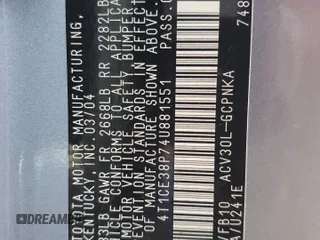 2004 Toyota Solara SE z VIN 4T1CE38P74U881551, wystawiony jako Copart lot #51454075 z przebiegiem 66 215 mil mil oraz Szkoda całkowita • Salvage title. Historia ofert i sprzedaży dostępna na DreamBid. Obrazek 12.