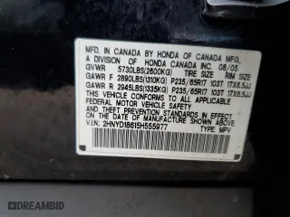 2005 Acura MDX Touring with VIN 2HNYD18615H555977, listed as a Copart auction lot 47700085 with 161,571 mi miles and Salvage Title. Bid and sale history available at carsss.com. Image 13.