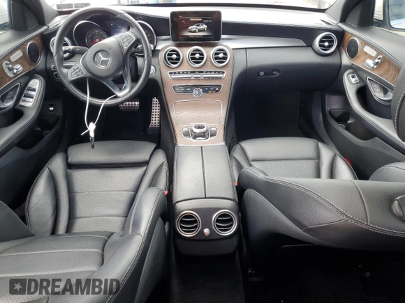 2017 Mercedes-Benz C 300 with VIN 55SWF4KB2HU226485, listed as a Copart auction lot 55952755 with 62,589 mi miles and Salvage title. Bid and sale history available at DreamBid. Image 8.