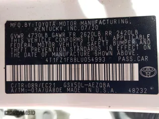2020 Toyota Avalon XSE with VIN 4T1FZ1FB8LU054993, listed as a Copart auction lot 85588254 with 96,707 mi miles and Salvage Title. Bid and sale history available at carsss.com. Image 12.