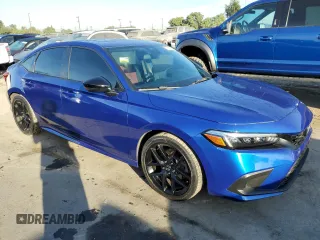 2022 Honda Civic Si with VIN 2HGFE1E51NH471195, listed as a Copart auction lot 77808714 with 24,759 mi miles and Clean Title. Bid and sale history available at DreamBid. Image 4.
