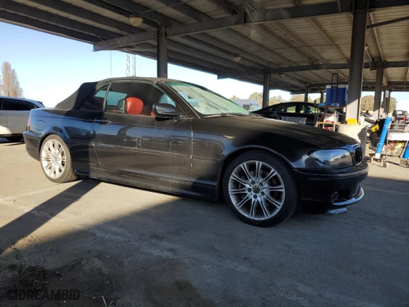 2004 BMW 3 Series 330Ci with VIN WBABW53464PL47636, listed as a Copart auction lot 47105905 with 98,347 mi miles and Salvage Title. Bid and sale history available at carsss.com. Image 4.
