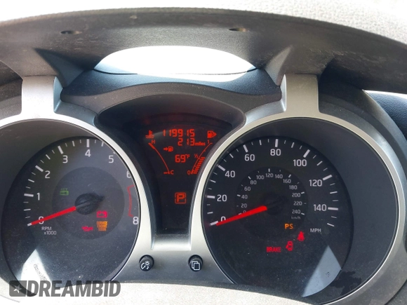 2015 Nissan Juke S with VIN JN8AF5MR5FT508159, listed as a IAAI auction lot 41977609 with 119,915 mi miles. Bid and sale history available at carsss.com. Image 7.