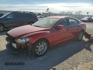 2015 Mazda 6 i Sport with VIN JM1GJ1U5XF1223012, listed as a Copart auction lot 50492285 with 186,378 mi miles and Salvage Title. Bid and sale history available at carsss.com. Image 1.