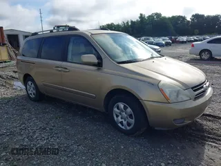 2006 Kia Sedona LX with VIN KNDMB233166073235, listed as a IAAI auction lot 42504376 with 114,190 mi miles and . Bid and sale history available at DreamBid. Image 1.