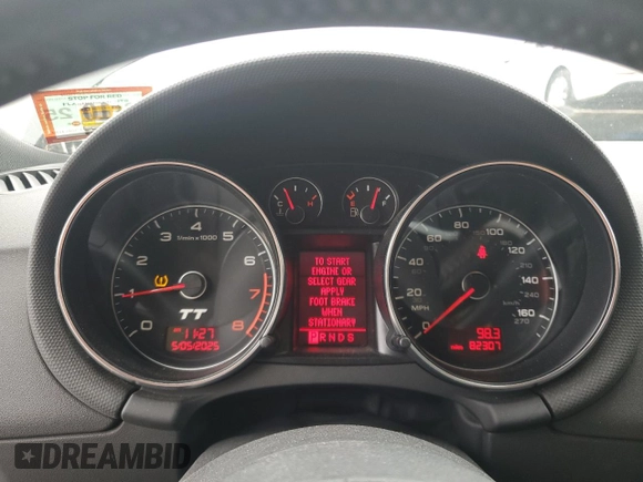 2008 Audi TT 2.0T with VIN TRUAF38J681046770, listed as a Copart auction lot 55561375 with 82,307 mi miles and Salvage title. Bid and sale history available at DreamBid. Image 9.