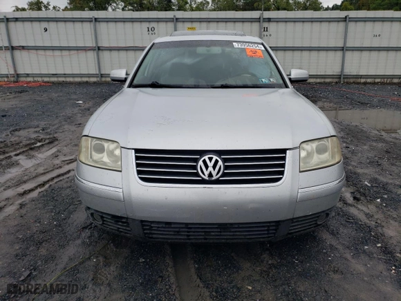 2003 Volkswagen Passat GLX with VIN WVWRH63BX3P342115, listed as a Copart auction lot 73956254 with 0 mi miles and Salvage Title. Bid and sale history available at carsss.com. Image 5.