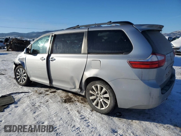 2017 Toyota Sienna XLE with VIN 5TDDZ3DC7HS153013, listed as a Copart auction lot 41402205 with 89,466 mi miles and Salvage title. Bid and sale history available at DreamBid. Image 2.