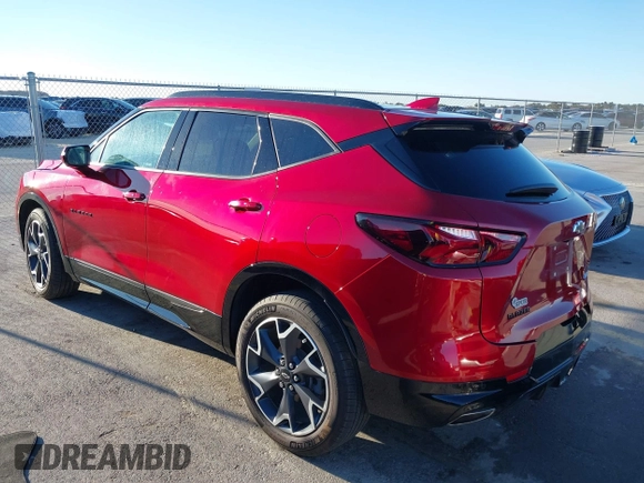 2022 Chevrolet Blazer RS with VIN 3GNKBERS9NS143962, listed as a IAAI auction lot 41347308 with 18,711 mi miles. Bid and sale history available at carsss.com. Image 3.