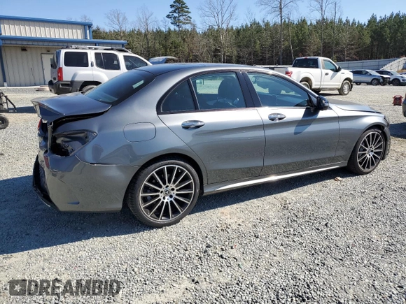 2020 Mercedes-Benz C with VIN 55SWF8DB1LU326641, listed as a Copart auction lot 47589655 with 37,255 mi miles and Salvage Title. Bid and sale history available at carsss.com. Image 3.