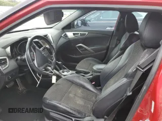 2013 Hyundai Veloster w/Black Int with VIN KMHTC6AD9DU086296, listed as a Copart auction lot 49581285 with 122,637 mi miles and Salvage Title. Bid and sale history available at carsss.com. Image 7.