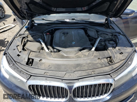 2018 BMW 7 Series 740i with VIN WBA7E2C58JG743126, listed as a Copart auction lot 53843795 with 90,614 mi miles and Salvage title. Bid and sale history available at DreamBid. Image 11.