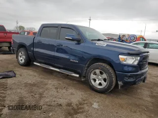 2019 Ram 1500 Big Horn with VIN 1C6SRFFT5KN619449, listed as a Copart auction lot 55404095 with 41,869 mi miles and Salvage title. Bid and sale history available at DreamBid. Image 4.