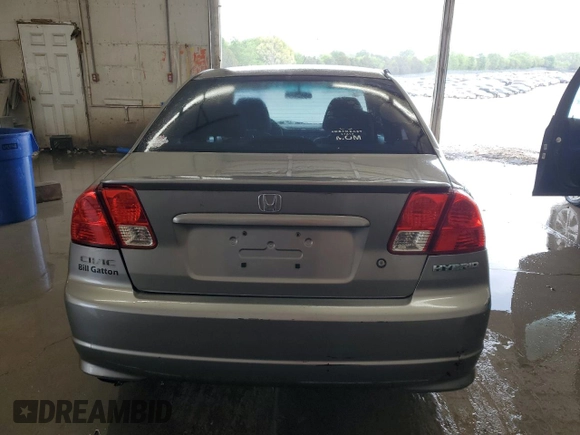 2005 Honda Civic with VIN JHMES96655S014986, listed as a Copart auction lot 53969255 with 249,499 mi miles and Salvage Title. Bid and sale history available at DreamBid. Image 6.