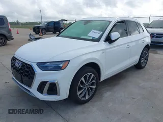 2022 Audi Q5 S line Premium Plus with VIN WA1EAAFY7N2088928, listed as a IAAI auction lot 42068146 with 42,956 mi miles and . Bid and sale history available at DreamBid. Image 2.