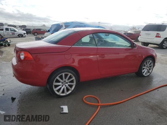 2007 Volkswagen Eos 3.2L with VIN WVWDB71F27V038737, listed as a Copart auction lot 77960204 with Not Provided miles and Clean Title. Bid and sale history available at DreamBid. Image 3.