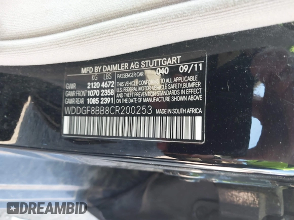 2012 Mercedes-Benz C 300 Sport z VIN WDDGF8BB8CR200253, wystawiony jako IAAI lot #42735797 z przebiegiem 140 277 mil mil oraz . Historia ofert i sprzedaży dostępna na DreamBid. Obrazek 9.
