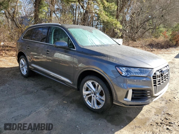 2024 Audi Q7 Premium Plus with VIN WA1LXBF7XRD004548, listed as a Copart auction lot 80491204 with 18,606 mi miles and Salvage title. Bid and sale history available at DreamBid. Image 4.