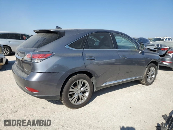 2014 Lexus RX 450h with VIN JTJZB1BA6E2413417, listed as a Copart auction lot 76313904 with Not provided miles and Salvage title. Bid and sale history available at DreamBid. Image 3.