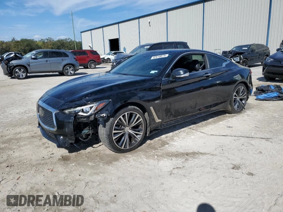 2017 Infiniti Q60 Premium with VIN JN1CV7EK0HM110815, listed as a Copart auction lot 42618875 with 57,303 mi miles and Salvage title. Bid and sale history available at DreamBid. Image 1.