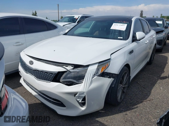 2016 Kia Optima SX Turbo with VIN 5XXGW4L23GG027090, listed as a IAAI auction lot 42172497 with 150,426 mi miles and . Bid and sale history available at DreamBid. Image 21.