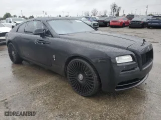 2015 Rolls-Royce Wraith with VIN SCA665C53FUX85085, listed as a Copart auction lot 45003615 with 54,918 mi miles and Salvage Title. Bid and sale history available at carsss.com. Image 4.