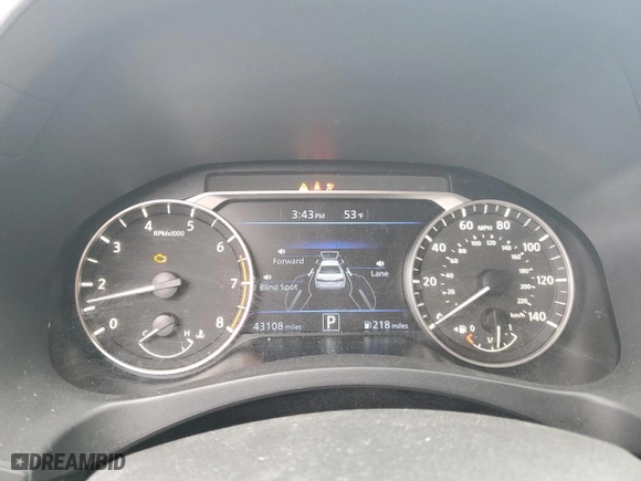 2022 Nissan Altima 2.5 SV with VIN 1N4BL4DW9NN305163, listed as a Copart auction lot 45228635 with 43,108 mi miles and Salvage Title. Bid and sale history available at carsss.com. Image 9.