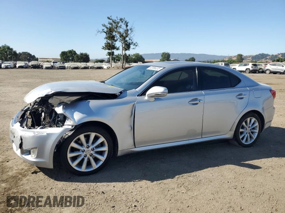 2010 Lexus IS 250 with VIN JTHBF5C27A5123654, listed as a Copart auction lot 62956235 with 100,314 mi miles and Salvage title. Bid and sale history available at DreamBid. Image 1.