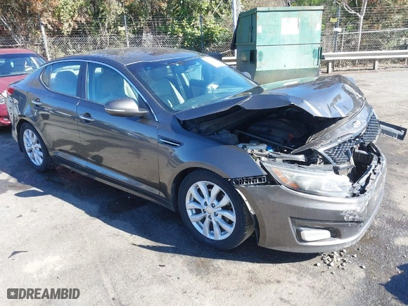 2014 Kia Optima EX with VIN 5XXGN4A78EG320367, listed as a IAAI auction lot 41858824 with 216,987 mi miles. Bid and sale history available at carsss.com. Image 1.