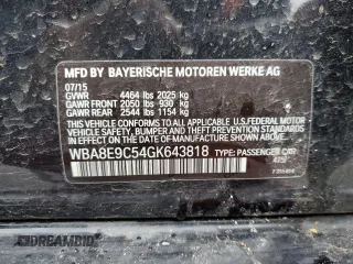 2016 BMW 3 Series 328i with VIN WBA8E9C54GK643818, listed as a Copart auction lot 49185345 with 124,775 mi miles and Salvage Title. Bid and sale history available at DreamBid. Image 14.
