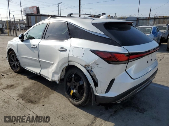 2023 Lexus RX 350 z VIN JTJCHMAA6P2008927, wystawiony jako Copart lot #58162815 z przebiegiem 7 340 mil mil oraz Szkoda całkowita • Salvage title. Historia ofert i sprzedaży dostępna na DreamBid. Obrazek 2.