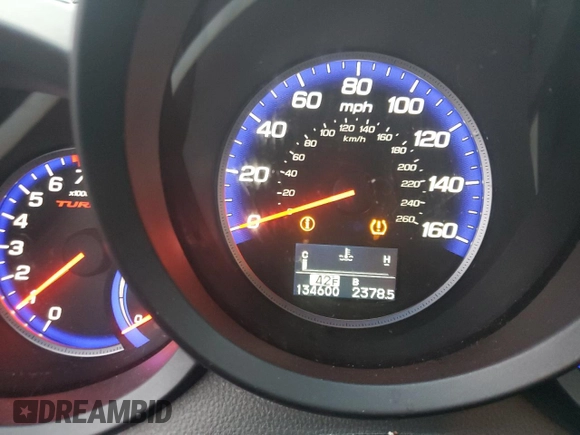 2011 Acura RDX with VIN 5J8TB1H29BA003609, listed as a Copart auction lot 43600265 with 134,600 mi miles and Salvage title. Bid and sale history available at DreamBid. Image 9.