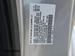 2018 Honda Odyssey Elite with VIN 5FNRL6H90JB062506, listed as a Copart auction lot 60336075 with 44,667 mi miles and Salvage title. Bid and sale history available at DreamBid. Image 13.