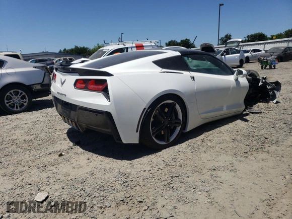 2016 Chevrolet Corvette 1LT with VIN 1G1YB2D71G5111095, listed as a Copart auction lot 57511404 with 0 mi miles and Salvage Title. Bid and sale history available at carsss.com. Image 3.