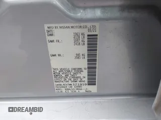 2021 Nissan Altima SR with VIN 1N4BL4CV7MN371959, listed as a IAAI auction lot 41593529 with 71,945 mi miles and . Bid and sale history available at carsss.com. Image 9.