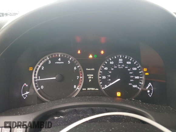 2013 Lexus GS 350 with VIN JTHBE1BL0D5001566, listed as a Copart auction lot 61462385 with 207,984 mi miles and Salvage title. Bid and sale history available at DreamBid. Image 9.