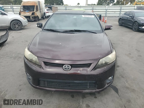 2012 Scion tC with VIN JTKJF5C7XC3032281, listed as a Copart auction lot 50472225 with 101,304 mi miles and Salvage Title. Bid and sale history available at carsss.com. Image 5.
