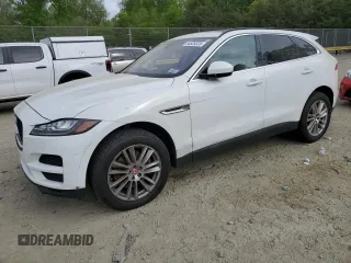 2018 Jaguar F-Pace 30t Prestige with VIN SADCK2GX9JA350300, listed as a Copart auction lot 54528325 with 87,085 mi miles and Salvage title. Bid and sale history available at DreamBid. Image 1.