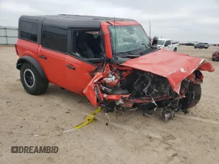 2023 Ford Bronco with VIN 1FMEE5DH5PLB84151, listed as a Copart auction lot 45160185 with 20,958 mi miles and Salvage Title. Bid and sale history available at DreamBid. Image 4.