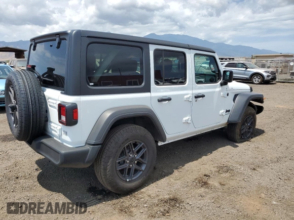 2025 Jeep Wrangler Sport S with VIN 1C4PJXDN0SW500962, listed as a Copart auction lot 51176895 with 4,624 mi miles and Clean title. Bid and sale history available at DreamBid. Image 3.