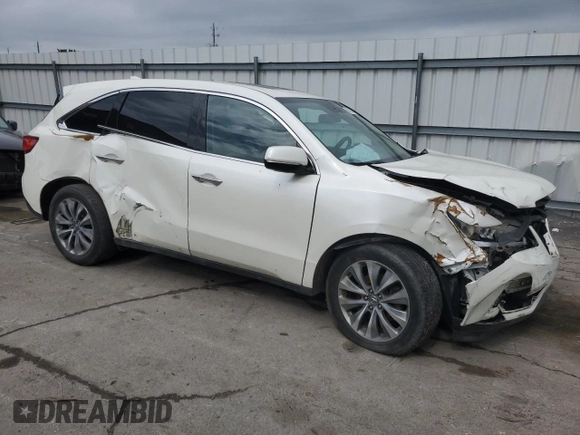2014 Acura MDX Technology with VIN 5FRYD4H45EB033296, listed as a Copart auction lot 69706004 with 110,288 mi miles and Salvage title. Bid and sale history available at DreamBid. Image 4.