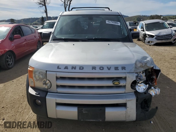 2007 Land Rover LR3 SE with VIN SALAE25447A431273, listed as a Copart auction lot 45793985 with 214,360 mi miles and Salvage title. Bid and sale history available at DreamBid. Image 5.
